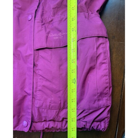 Eddie Bauer Down Puffer Jacket Women's Small Purple Zip Removable Hood Gore-Tex - Picture 12 of 12